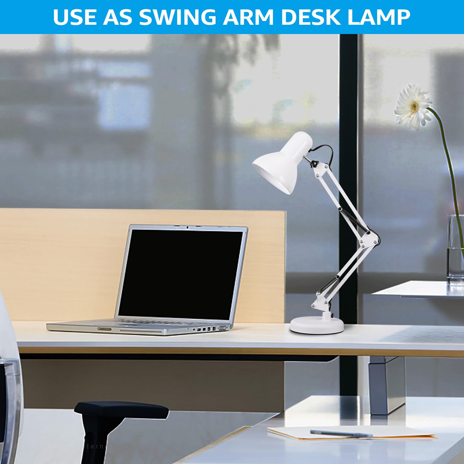 Torchstar gooseneck desk lamp extend shows flexible reach for large workspaces