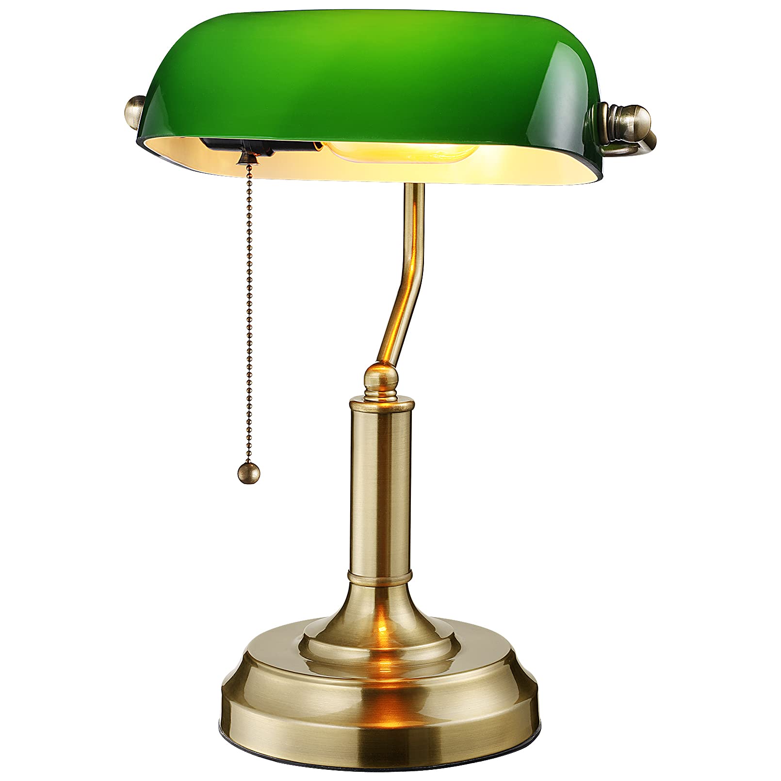 TORCHSTAR green glass bankers lamp shade for focused desk lighting