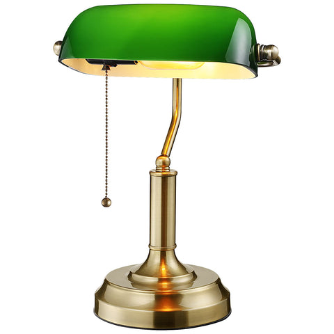 TORCHSTAR green glass bankers lamp shade for focused desk lighting