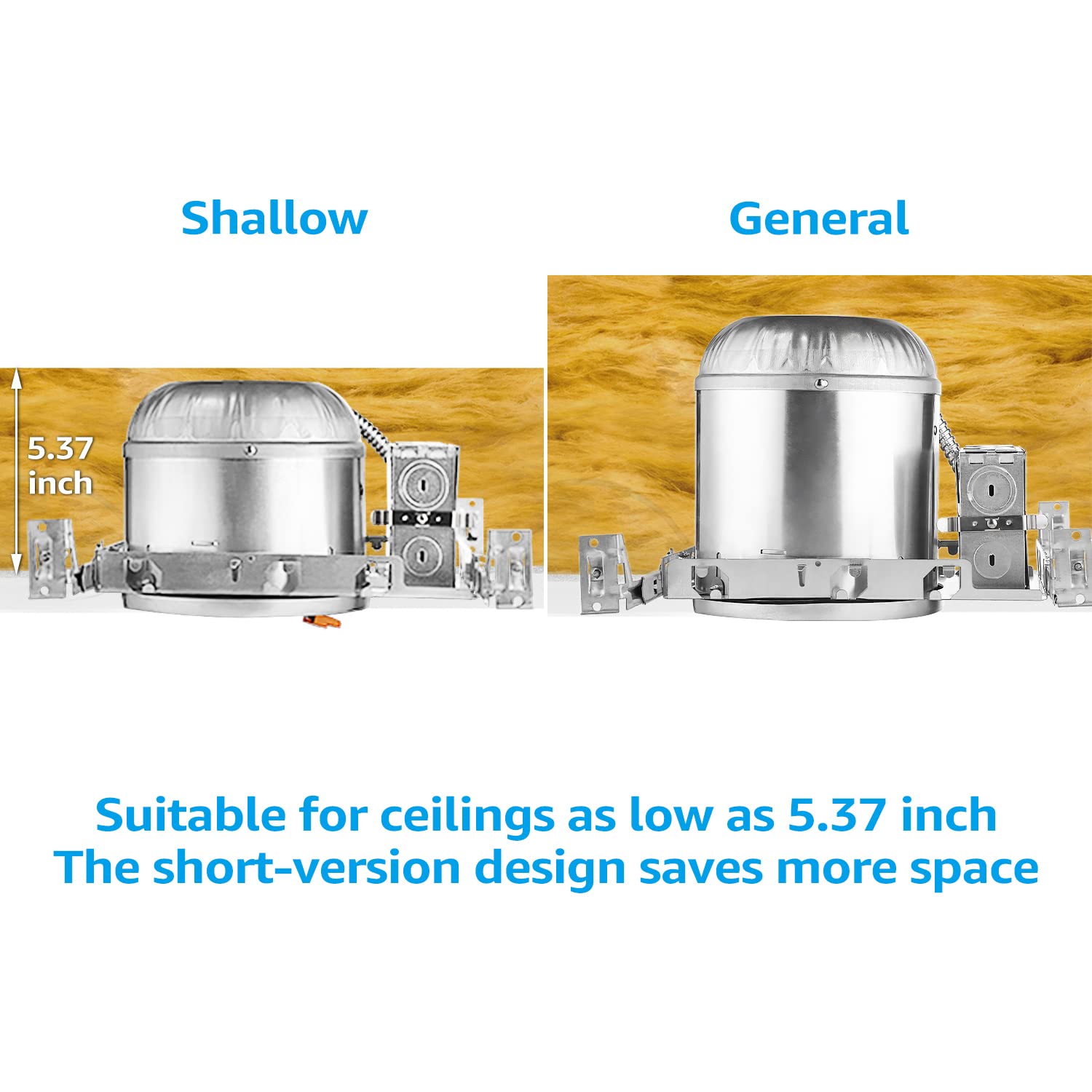 TORCHSTAR ic-rated air-tight housing prevents air leakage and improves efficiency.