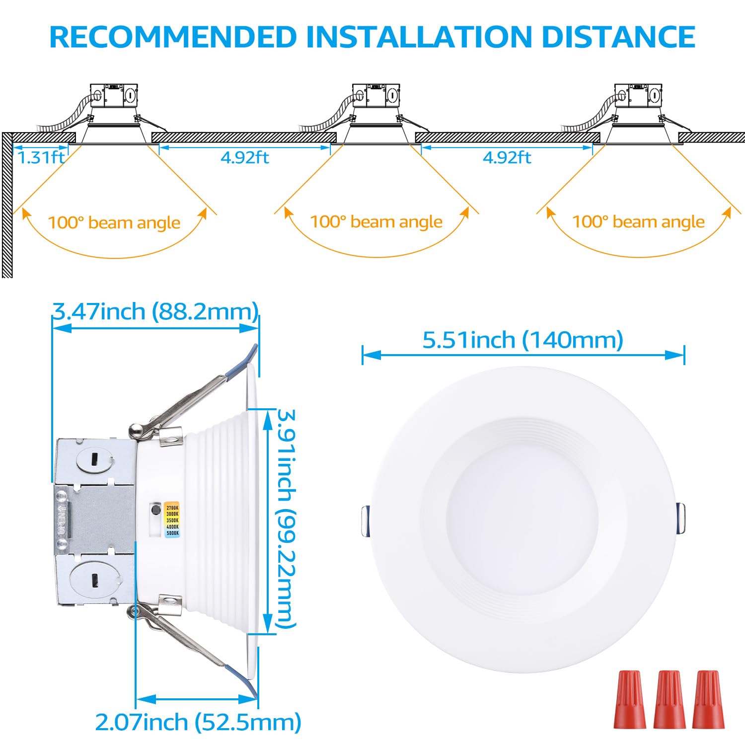 Integrated J-box TORCHSTAR downlight simplifies wiring and installation