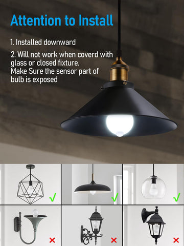 TORCHSTAR LED motion sensor light bulb auto-off feature demonstrated.