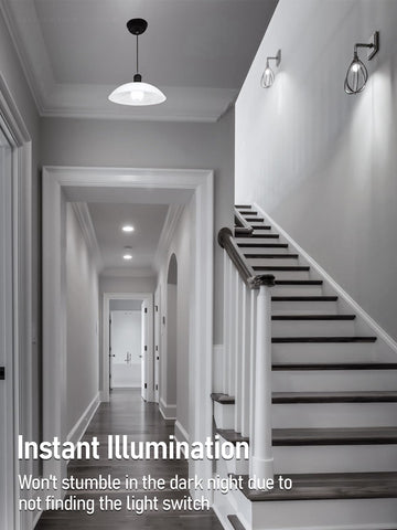 TORCHSTAR LED motion sensor light bulb basement application for dark spaces.