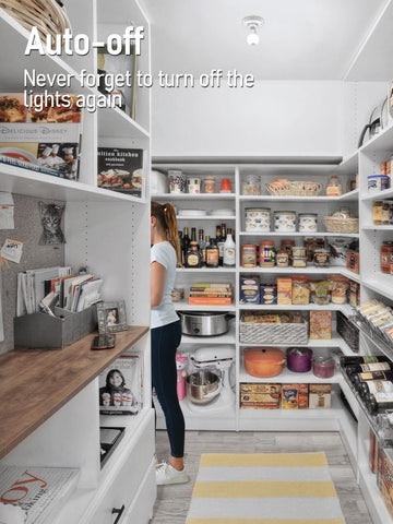 TORCHSTAR LED motion sensor light bulb closet application with auto-on convenience.