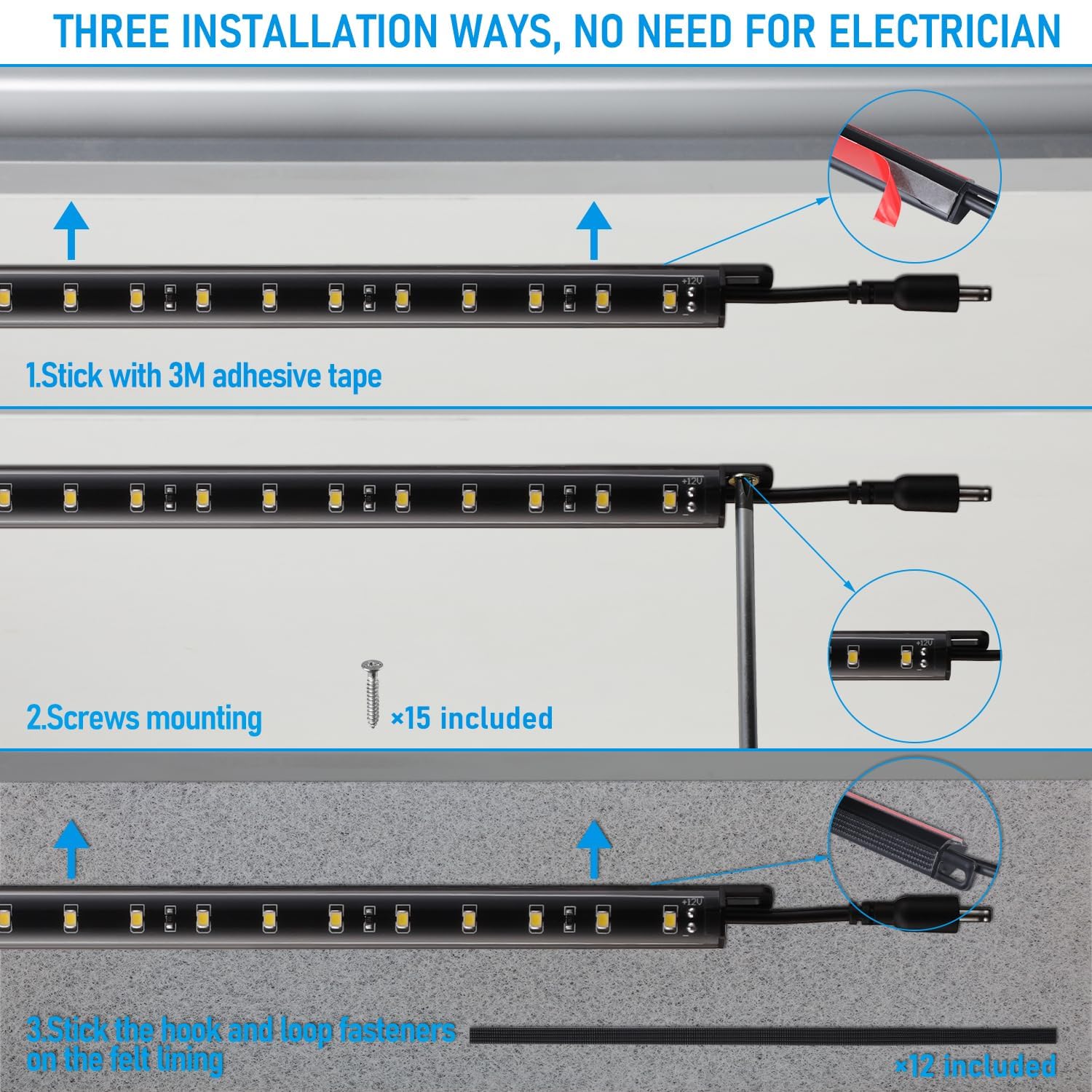 TORCHSTAR LED Safe Lighting Kit quick-install design simplifies installation with common tools.