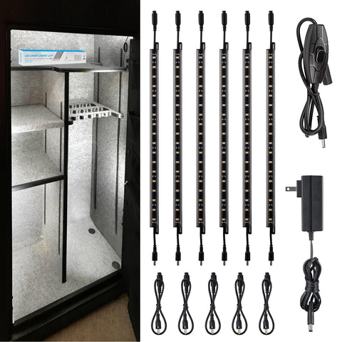 TORCHSTAR LED Safe Lighting Kit six 12inch bars saturate kitchen corners with bright, consistent light.