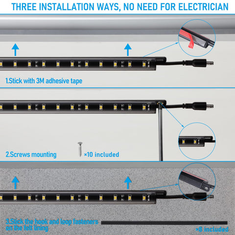 TORCHSTAR kit installs easily under cabinets with common tools.