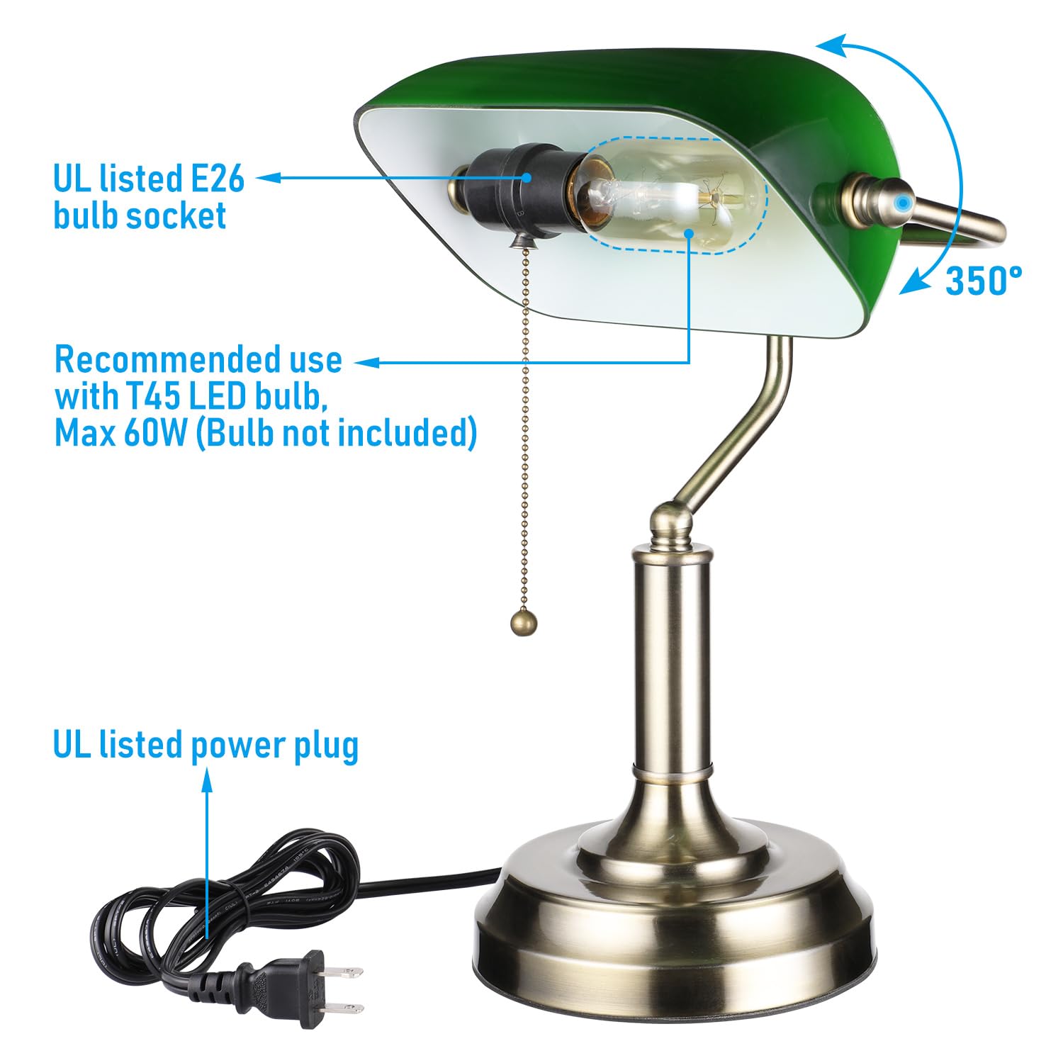 TORCHSTAR rotatable shade allows flexible lighting direction
