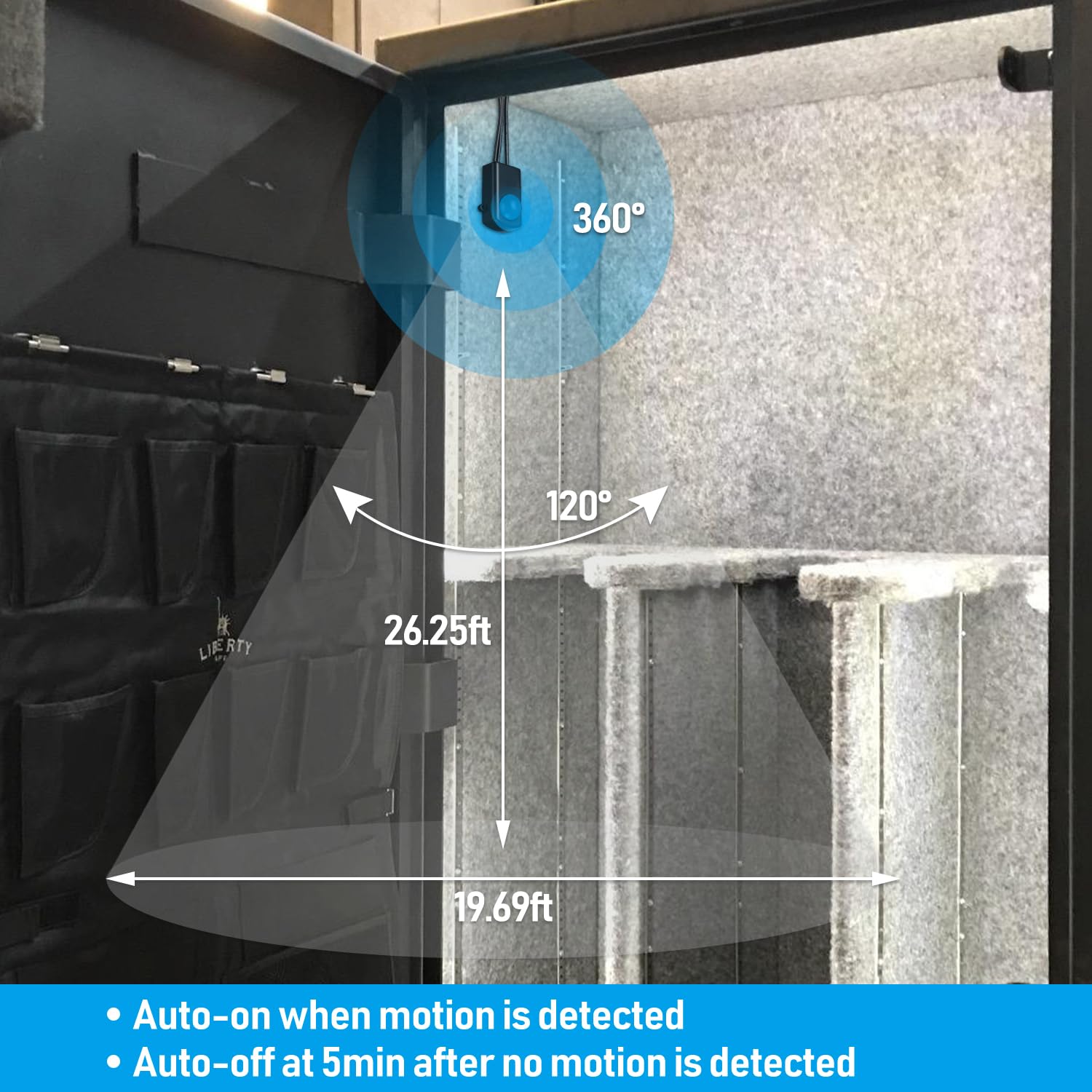TORCHSTAR slim 90-degree bars fit neatly into corner spaces.