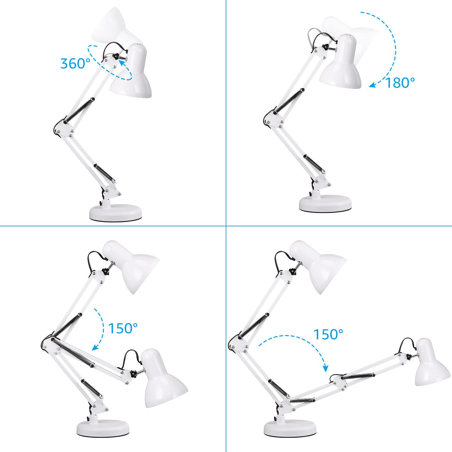Torchstar desk lamp white finish complements modern desks and interiors