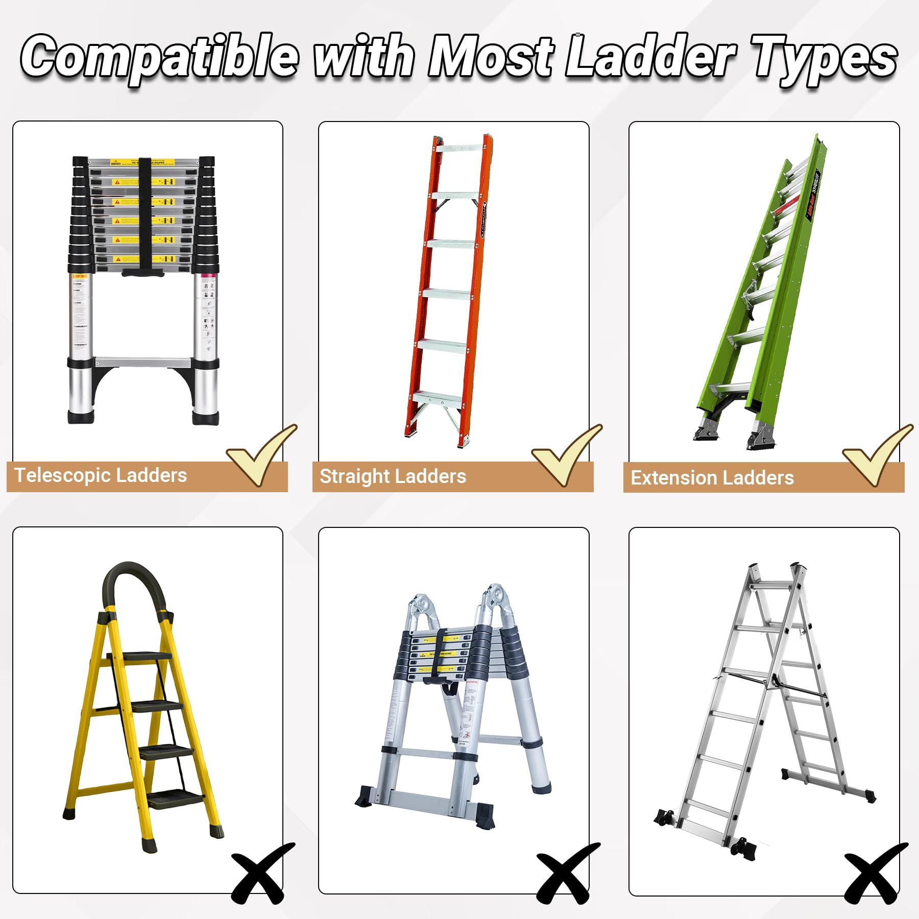Toriexon detachable frame allows easy setup without permanent ladder changes.