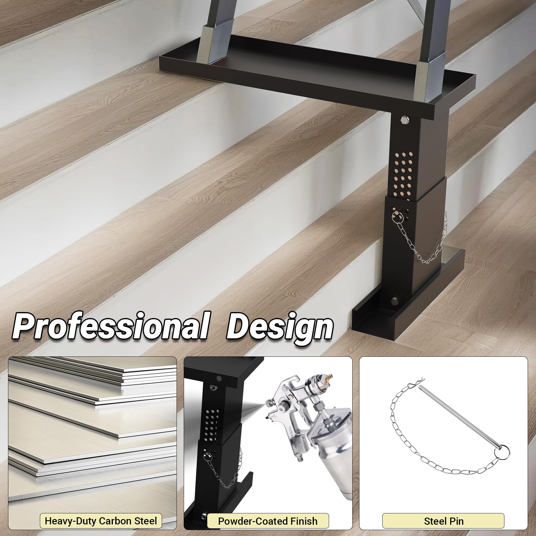 Toriexon powder-coated steel frame resists corrosion for long-lasting support.