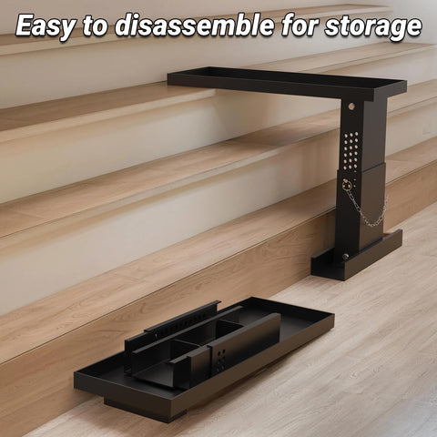 Toriexon platform measures 20x7.5 inches for broad contact with stairs.