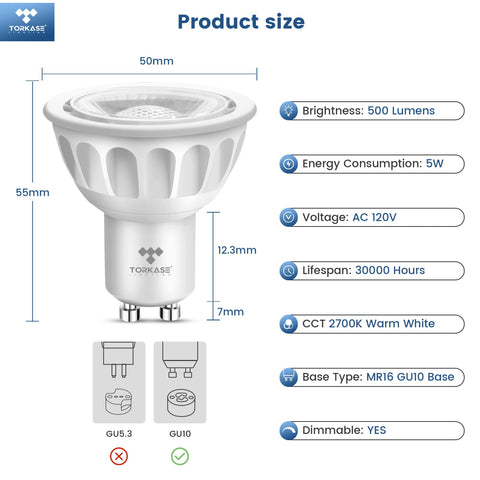 Torkase warm white 2700K light enhances cozy spaces in living rooms and bedrooms.