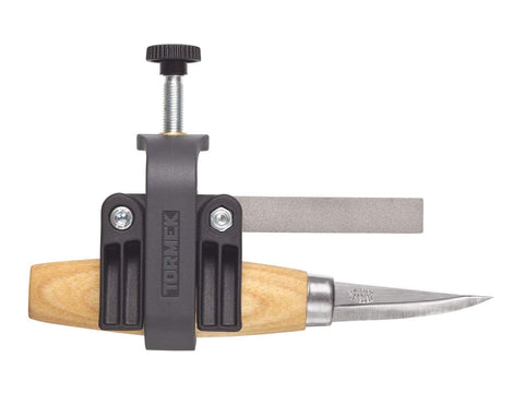 Sharpen folding pocket knives with controlled grip and stable edge focus.