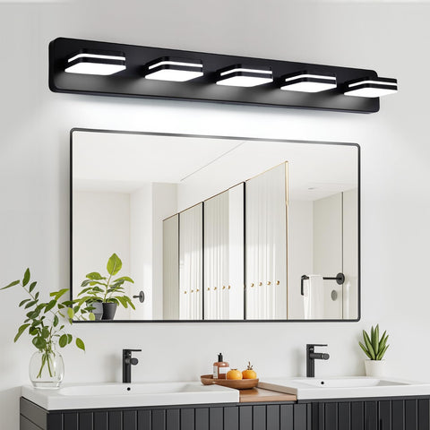 Torondo above-mirror fixture creates even illumination across your reflection.