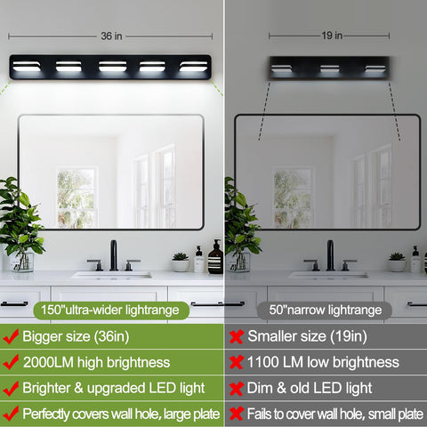 Torondo vanity light swivel lets you direct light precisely where you need it.