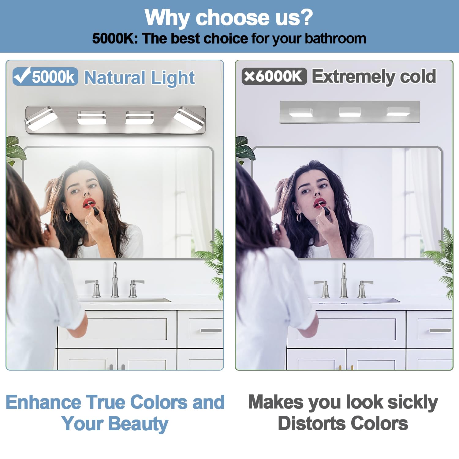 Torondo LED vanity light 5000K natural white for clear routines