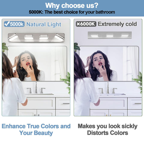 Torondo LED vanity light 5000K natural white for clear routines
