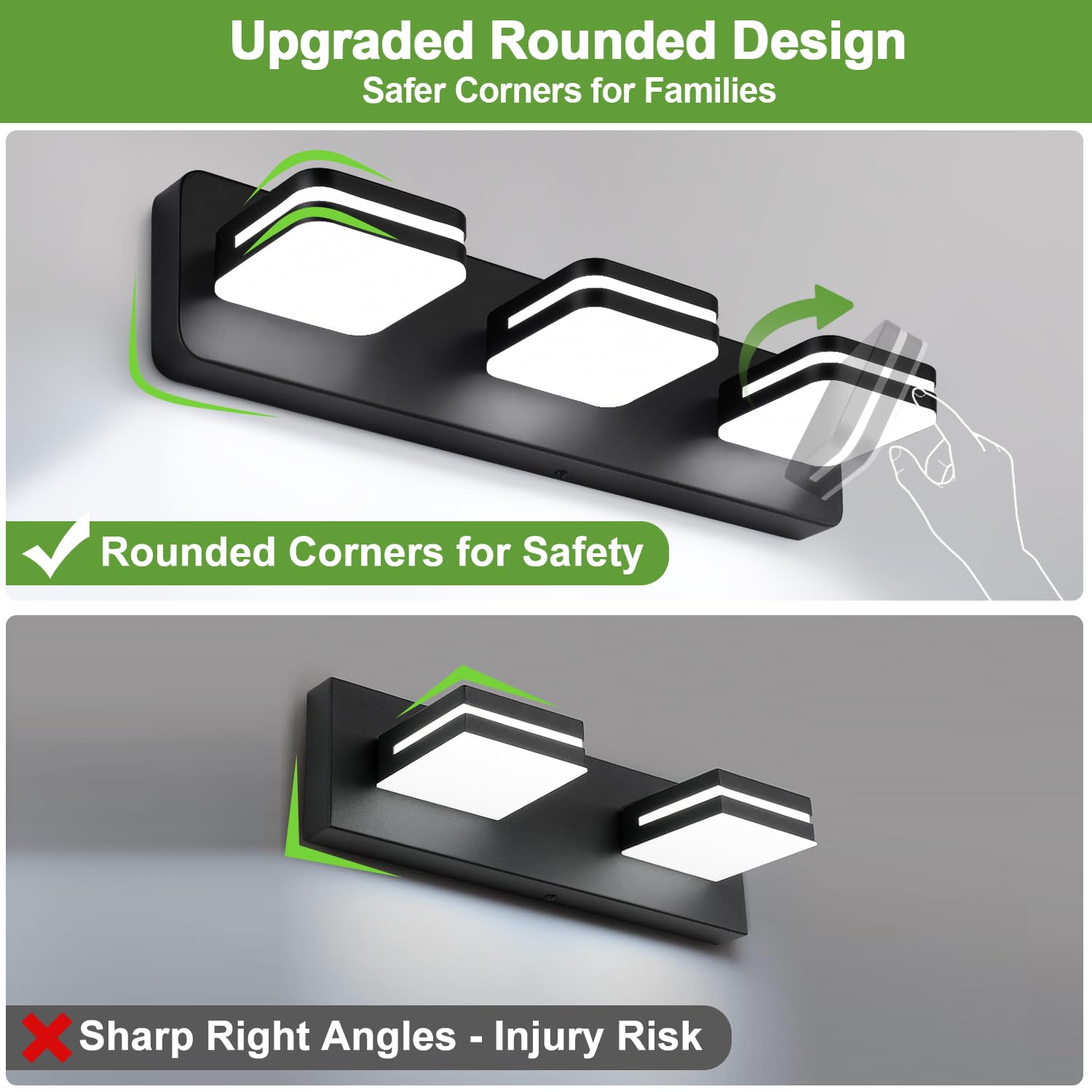 Torondo UL-listed vanity light built for humidity and moisture resistance.