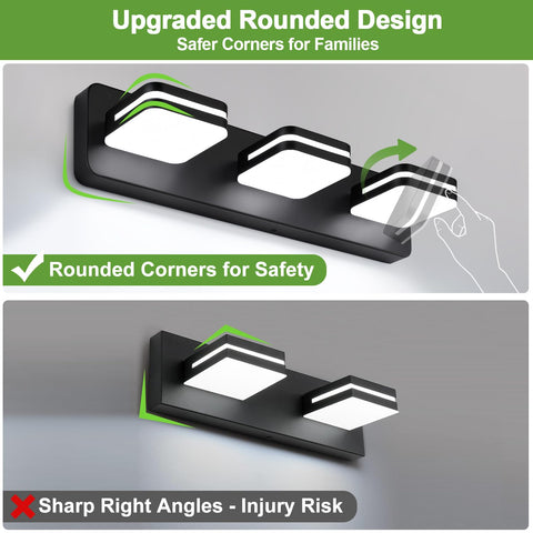 Torondo UL-listed vanity light built for humidity and moisture resistance.