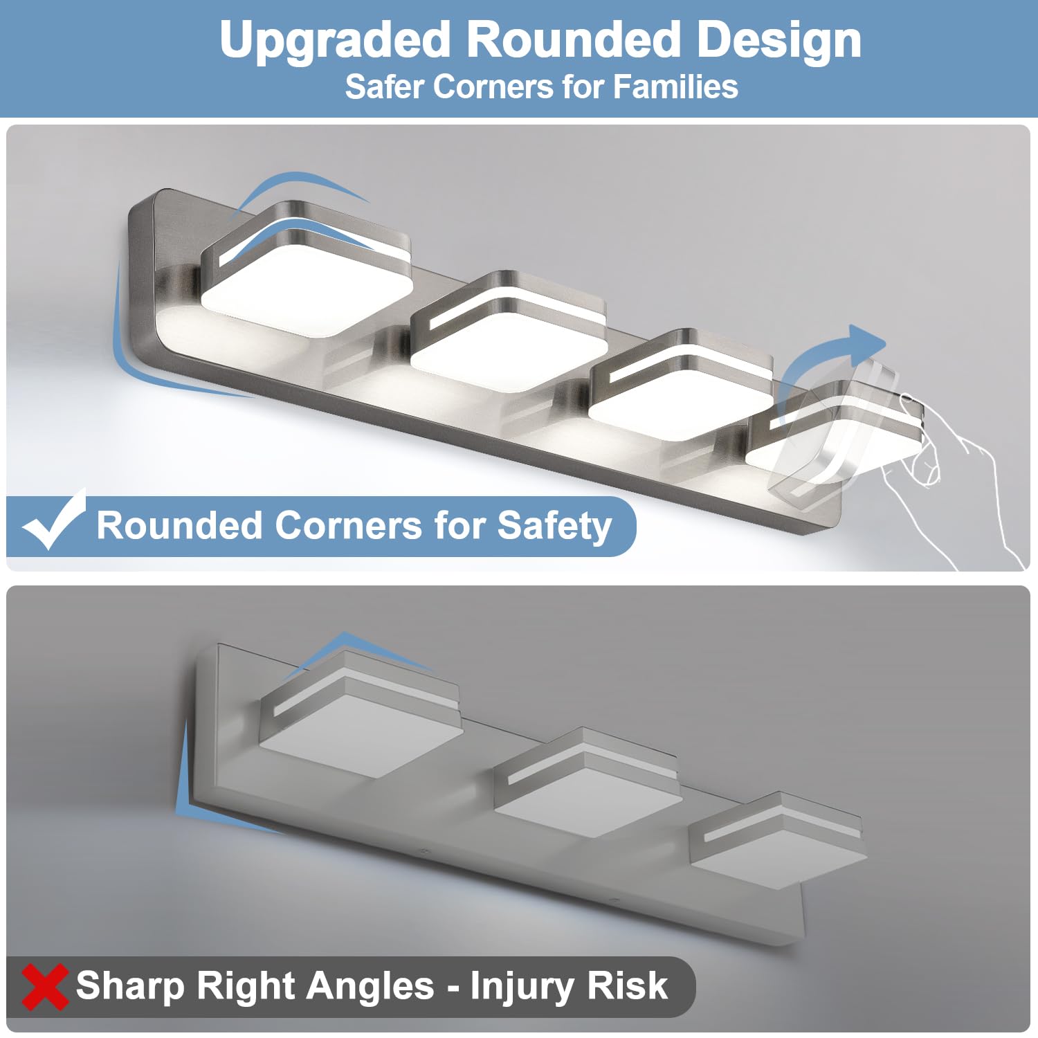 Torondo durable UL-listed vanity light for moisture-prone spaces