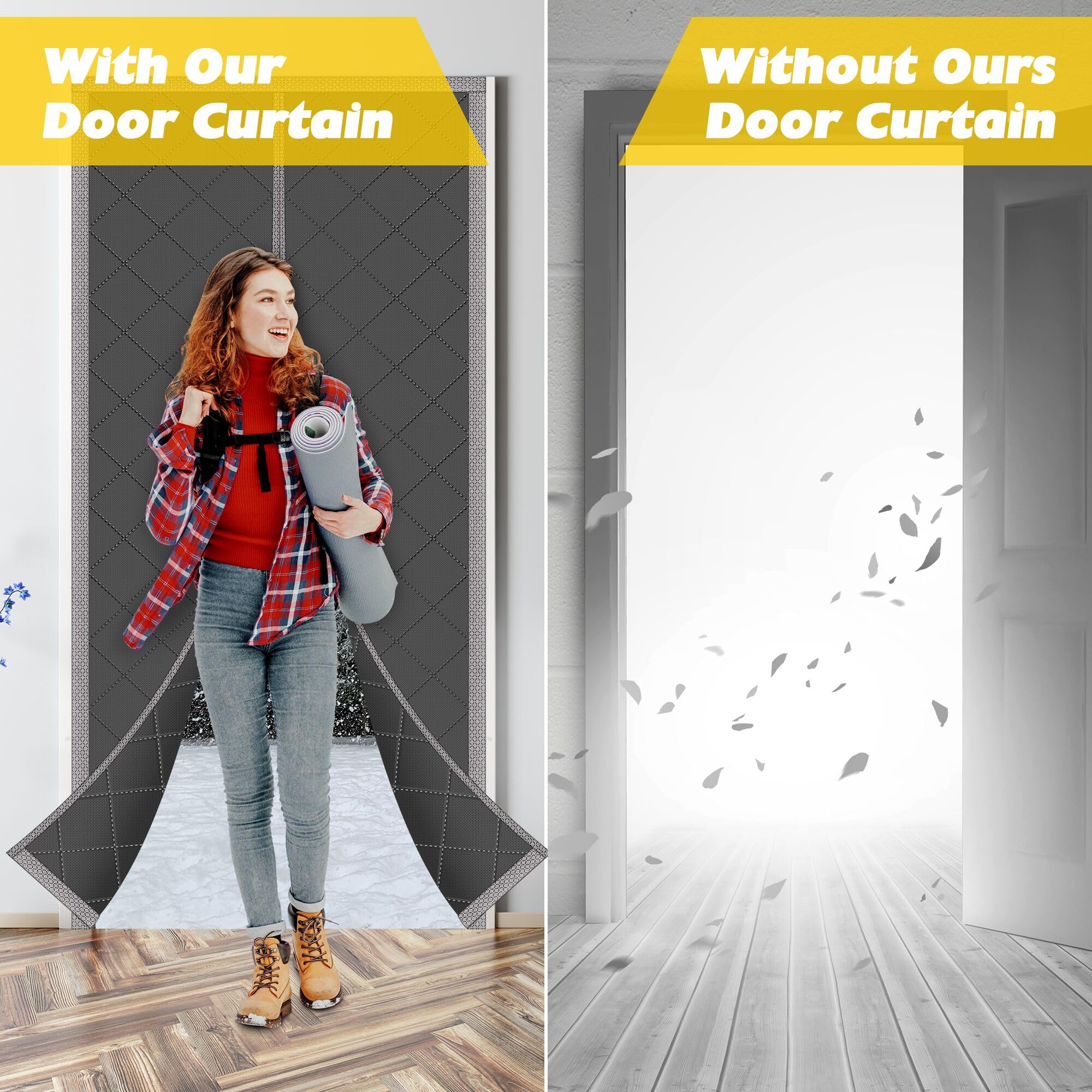 TORRAMI weighted-bottom design keeps the curtain in place