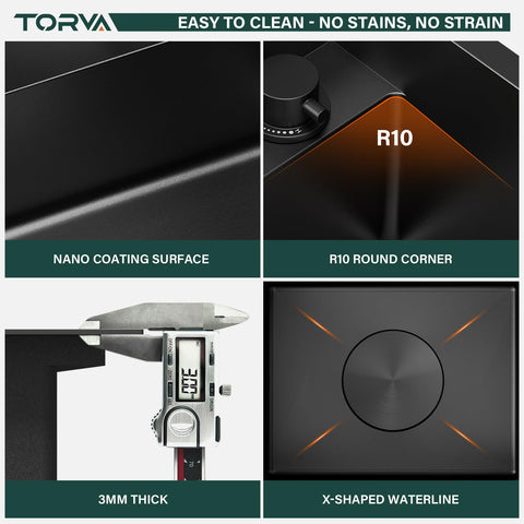 Versatile undermount or drop-in installation suits various counter setups.