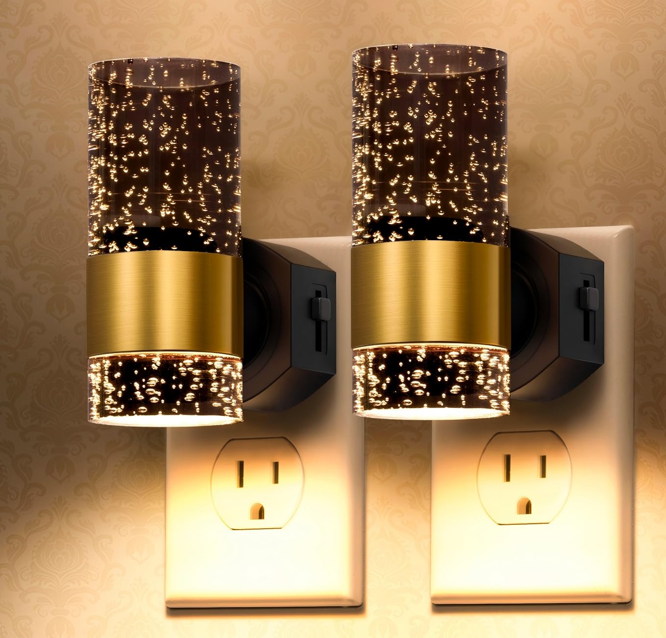 TOSZMOK led night light 2-pack providing gentle ambient illumination for hallways