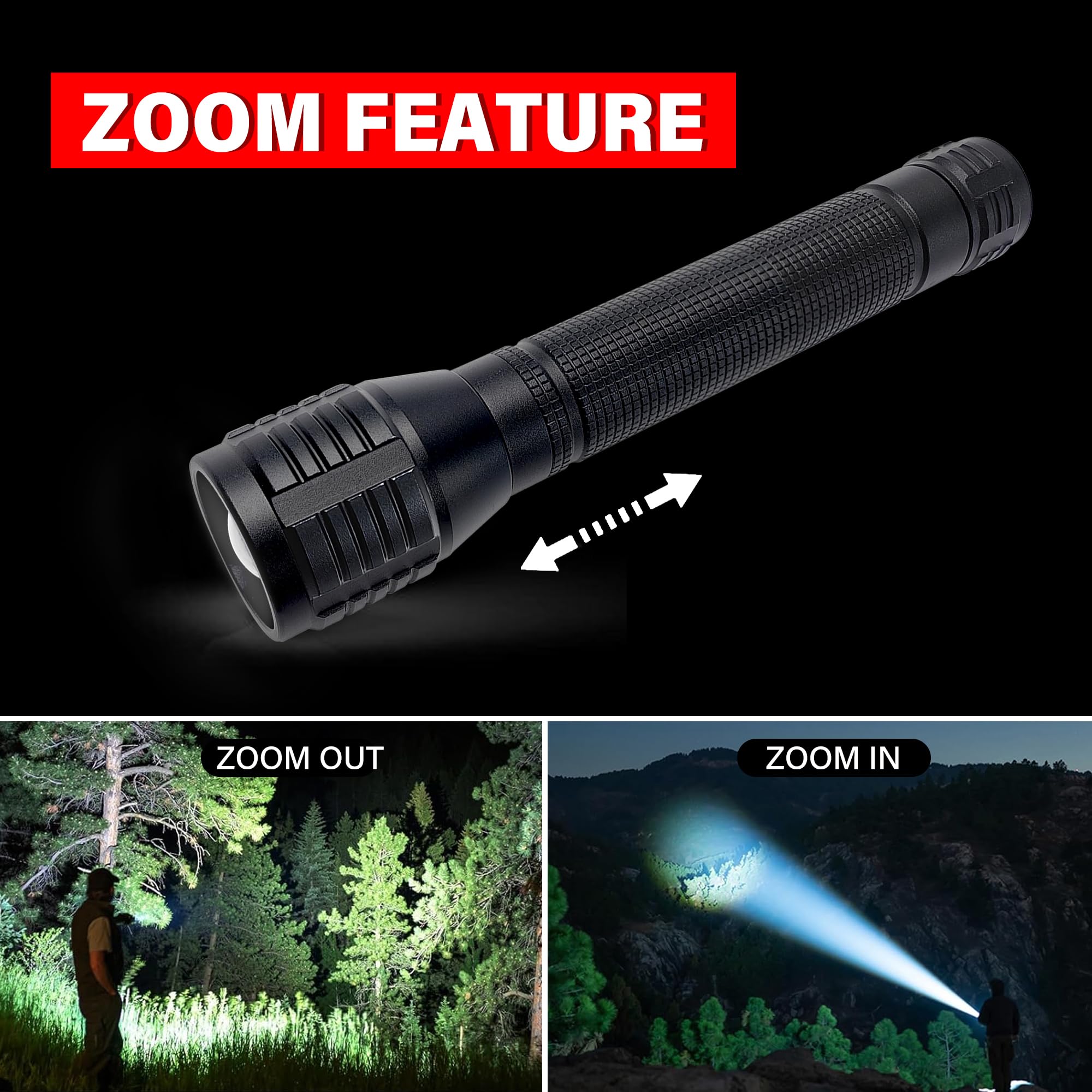 TotaLohan flashlight side profile, compact grip for outdoor adventures.