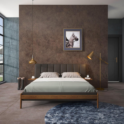 TOTIO brass brown rust texture wall enhances vintage industrial look and quick upgrade.