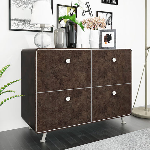 TOTIO wall-to-floor decor idea presents cohesive industrial look.