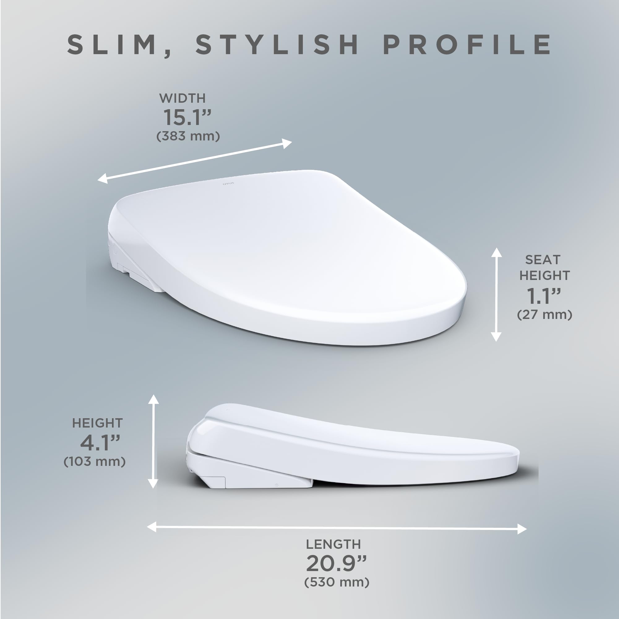 TOTO WASHLET S7 night light provides gentle visibility at night.