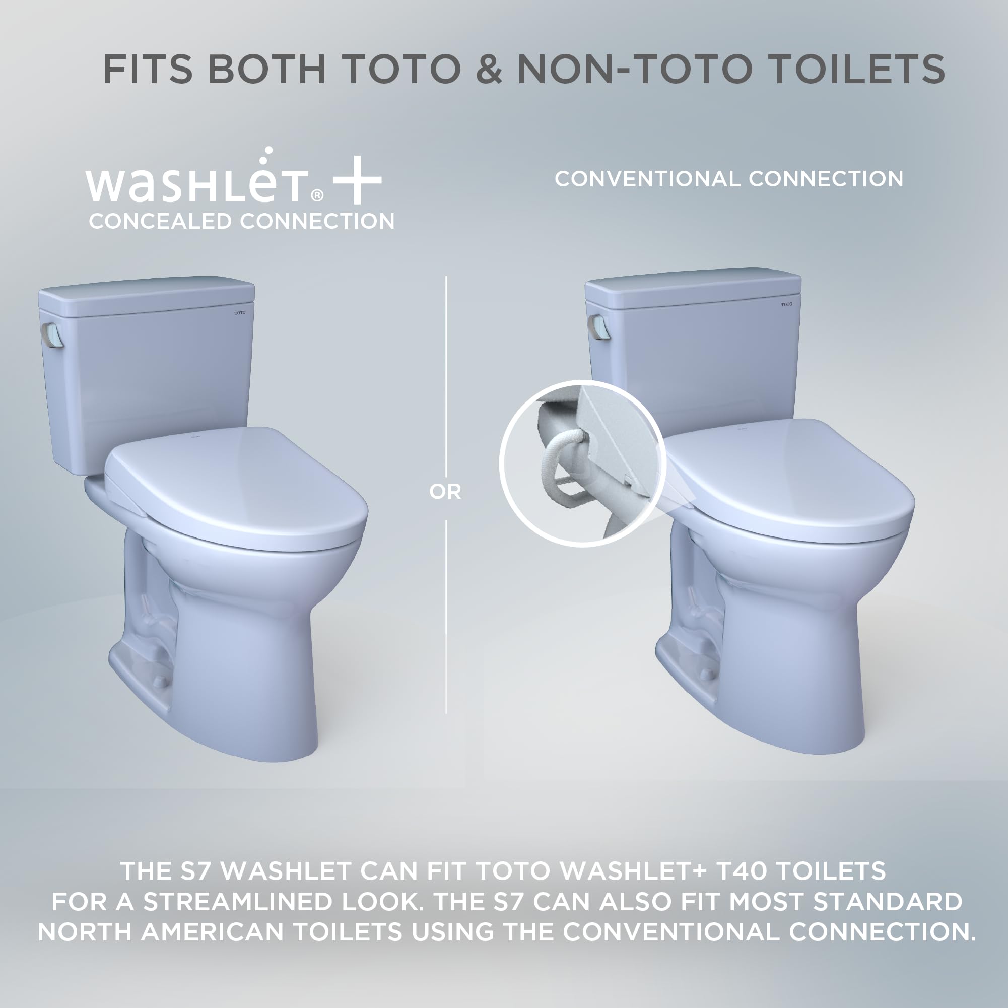 TOTO WASHLET S7 wand cleaning with EWATER+ for hygiene.
