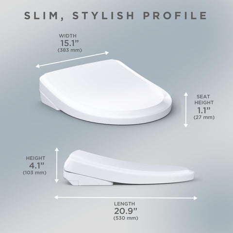 TOTO WASHLET+ S7A heated seat adds comfort during use.