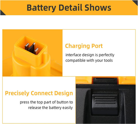 Totoplus 5.0Ah Ni-MH battery powers cordless tools efficiently.