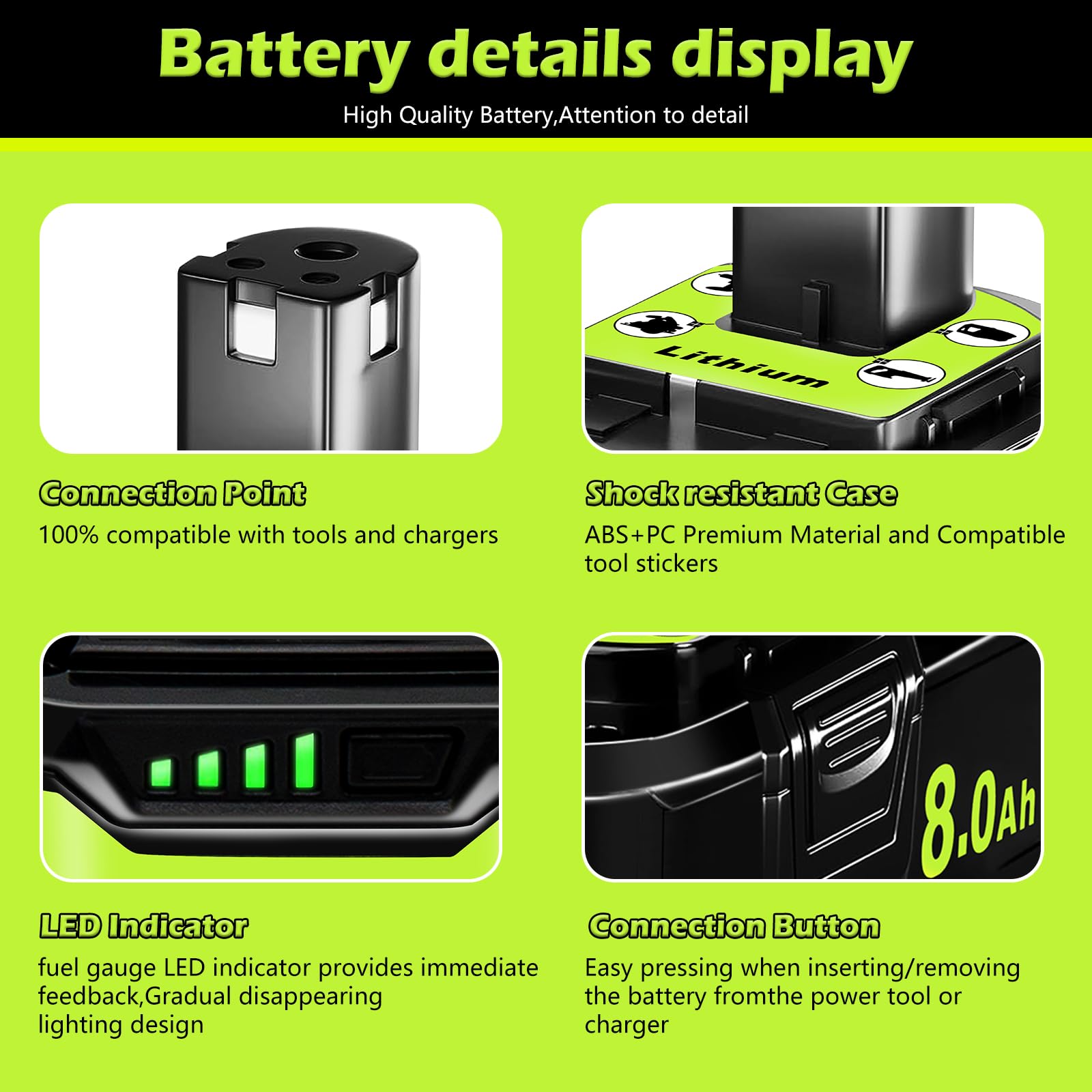 Totoplus Ryobi 18V battery in a drill demonstrates compatibility for DIY projects.