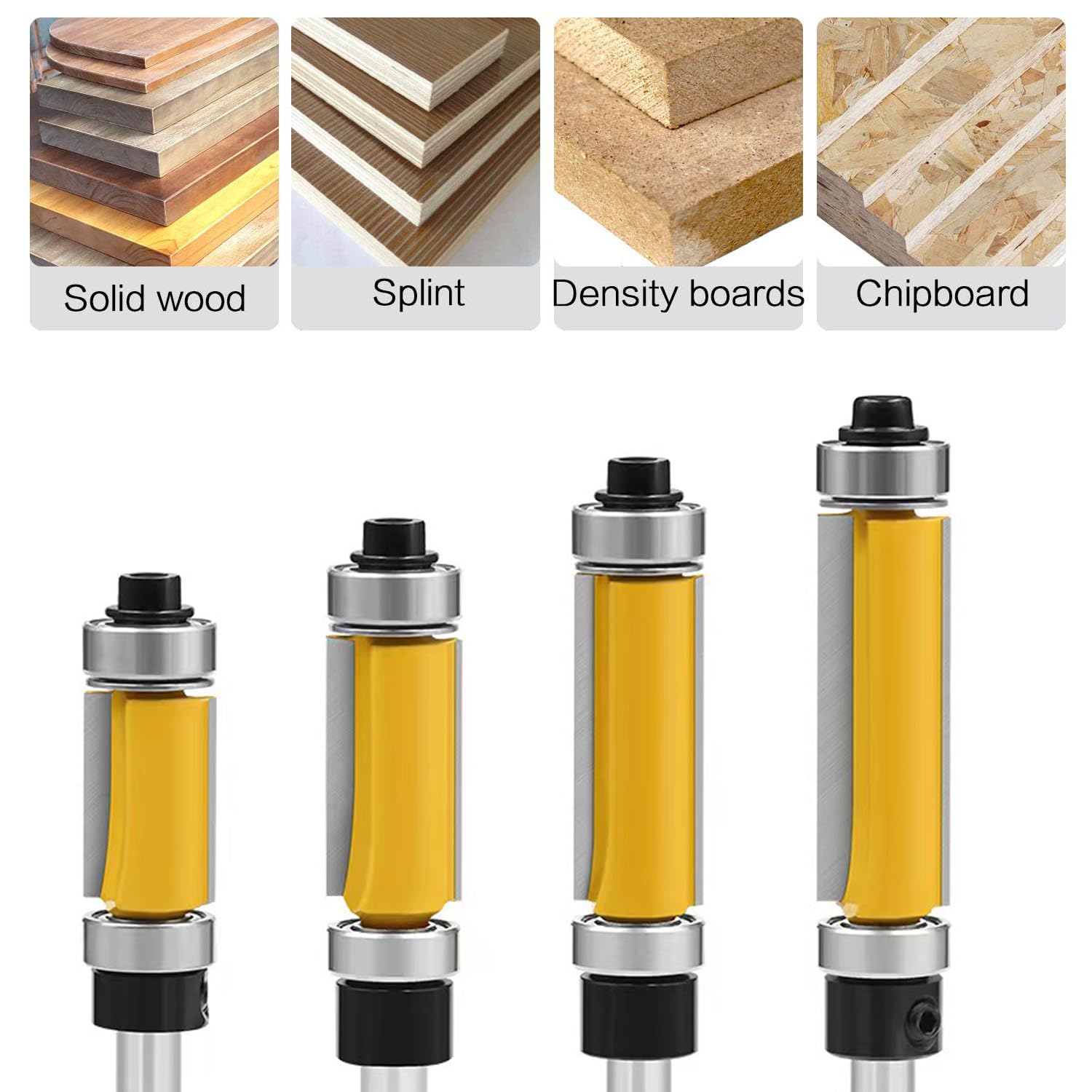 Totowood carbide flush trim bit ideal for edge profiling tasks