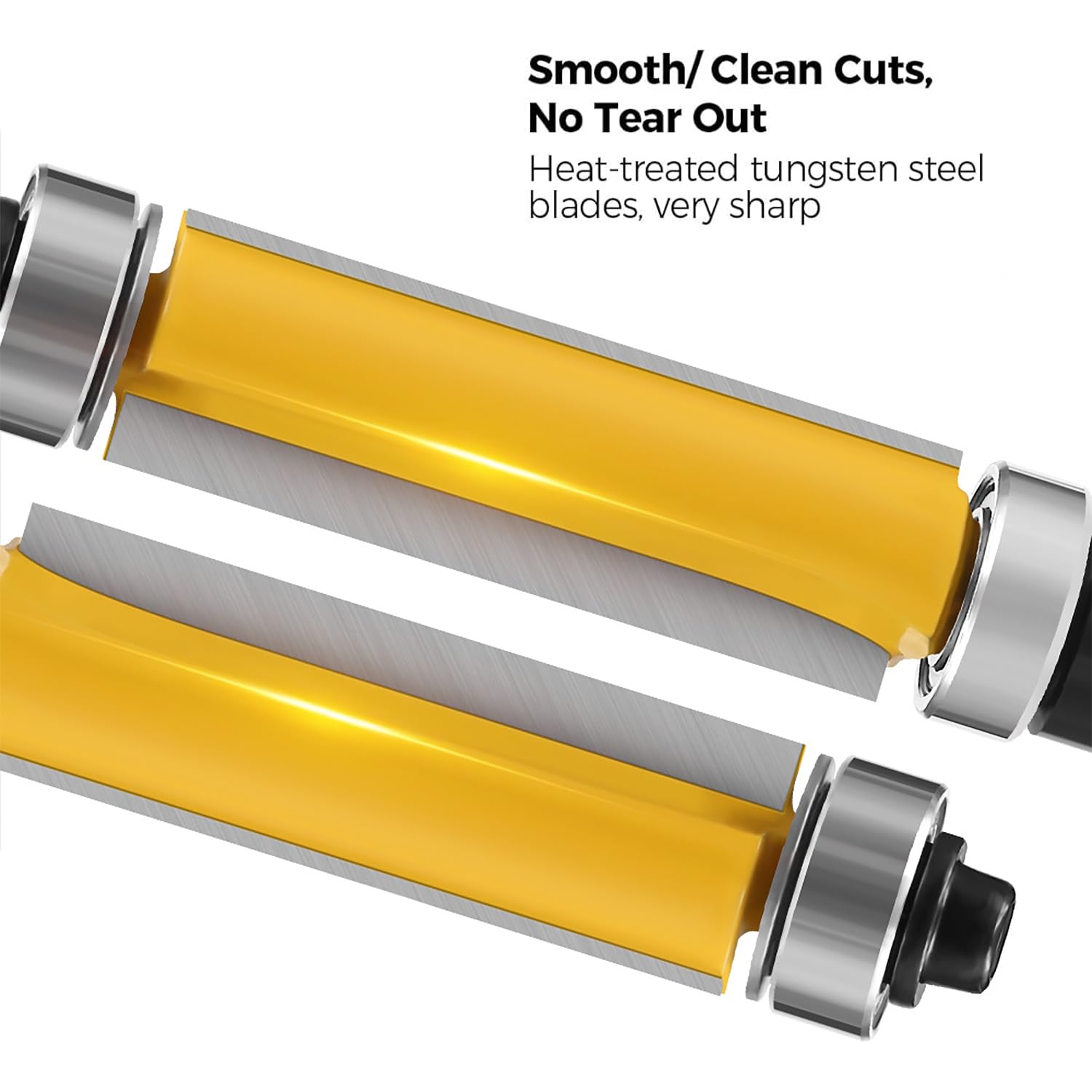 Totowood carbide flush trim router bit highlights durable cutting edge