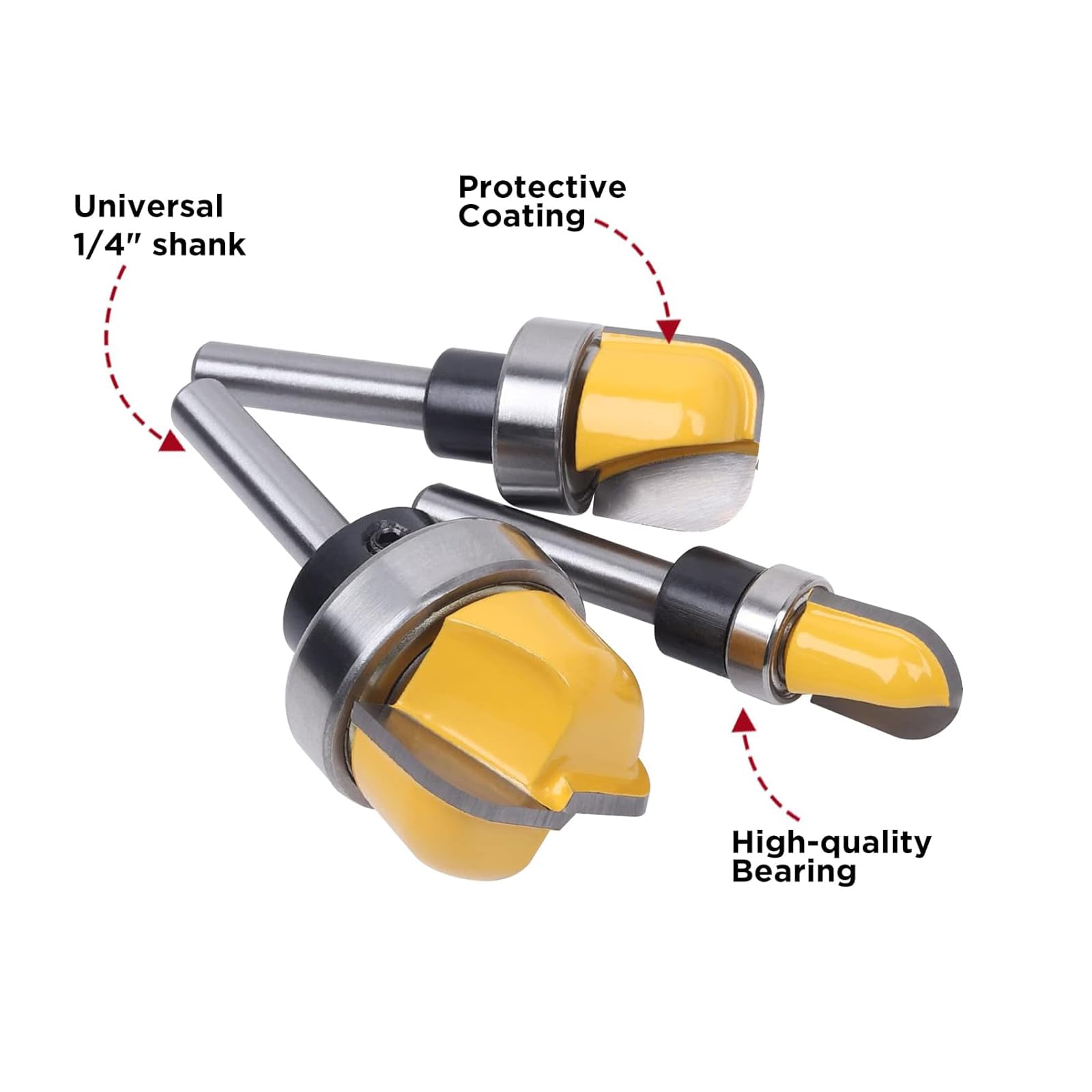 Totowood universal 1/4 inch shank fits major routers