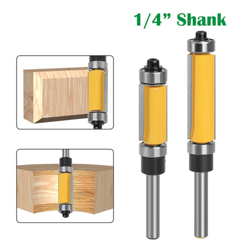 Totowood 2-flute flush trim bit minimizes chip buildup for fast routing