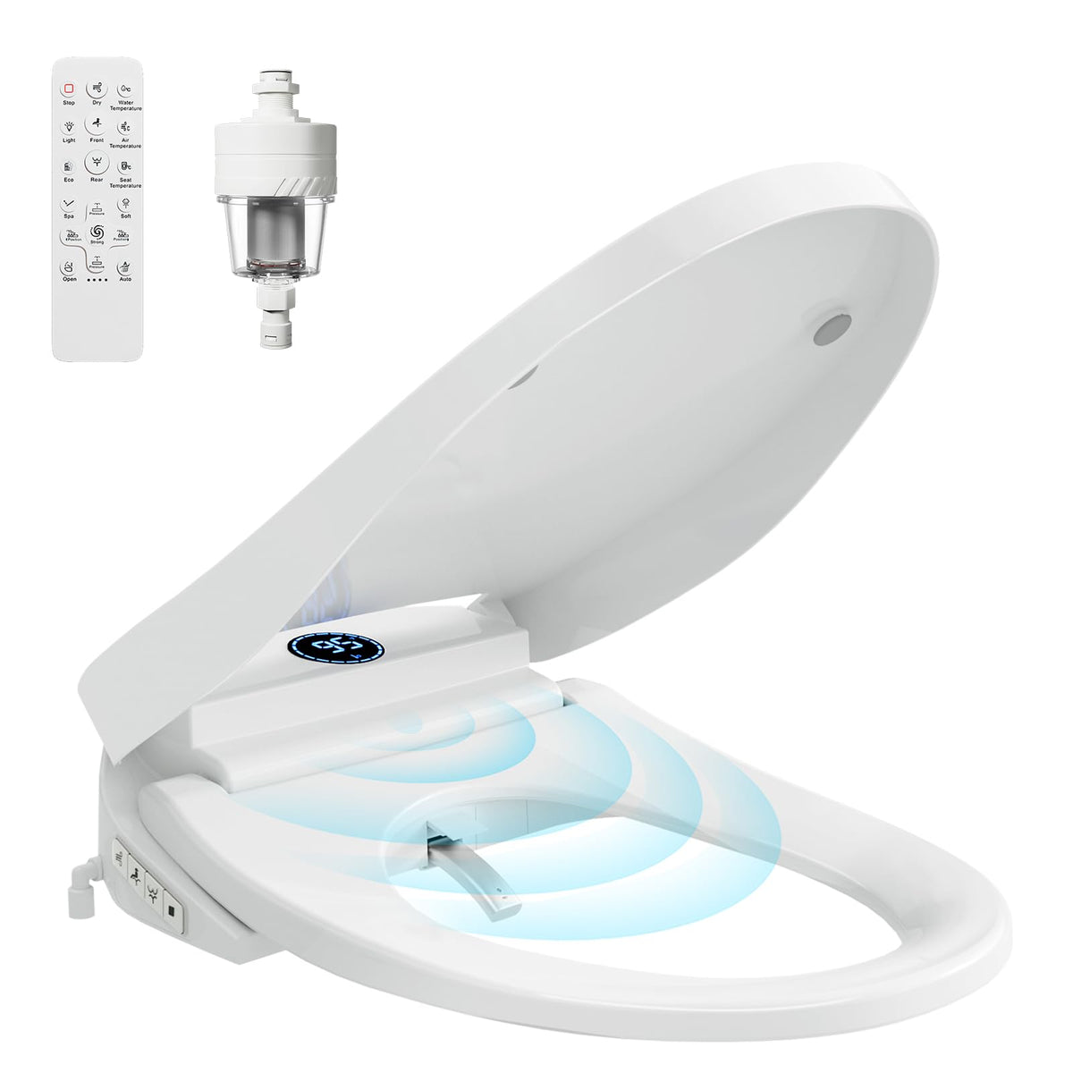 TOTTE Smart Bidet Seat with auto open lid for hands-free entry and hygiene