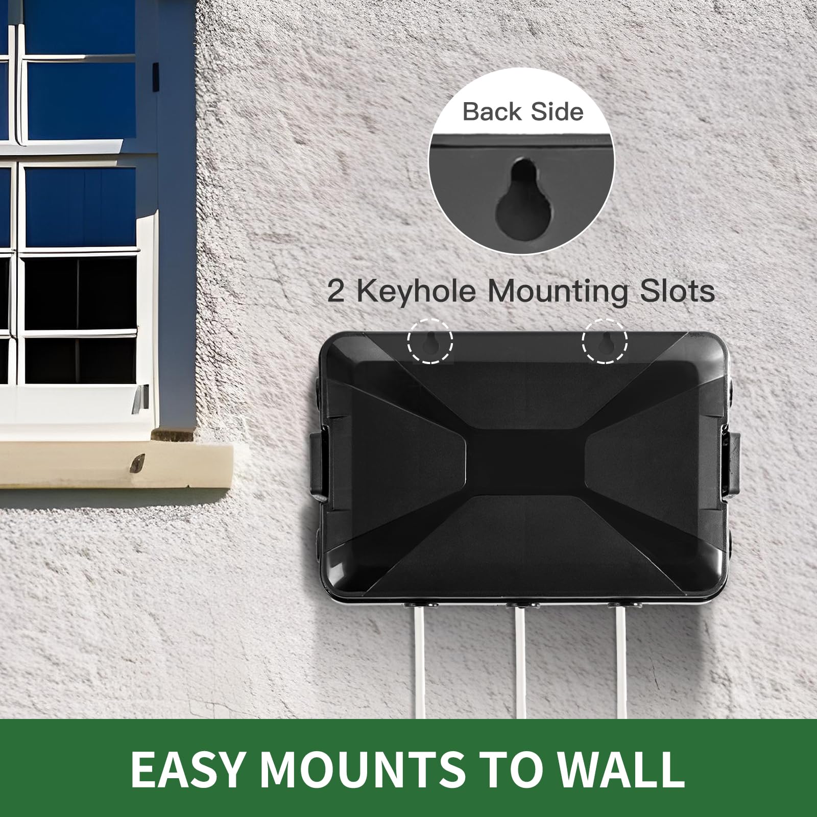 TOTUFY spacious interior simplifies cable management outdoors.