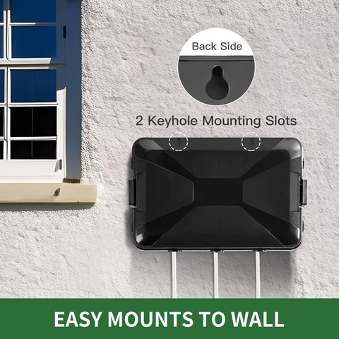TOTUFY spacious interior simplifies cable management outdoors.