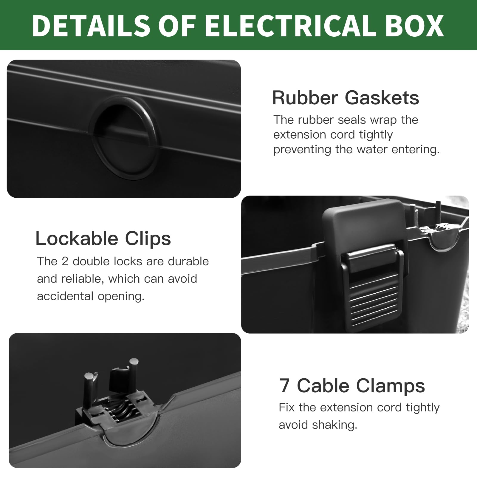 TOTUFY wall-mount bracket enables stable outdoor placement.
