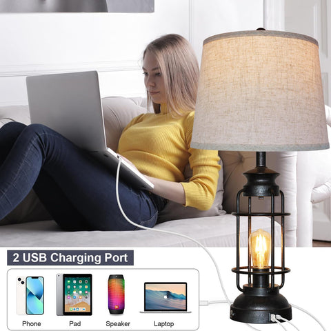 Touch control dimming on table lamps for easy brightness adjustment.
