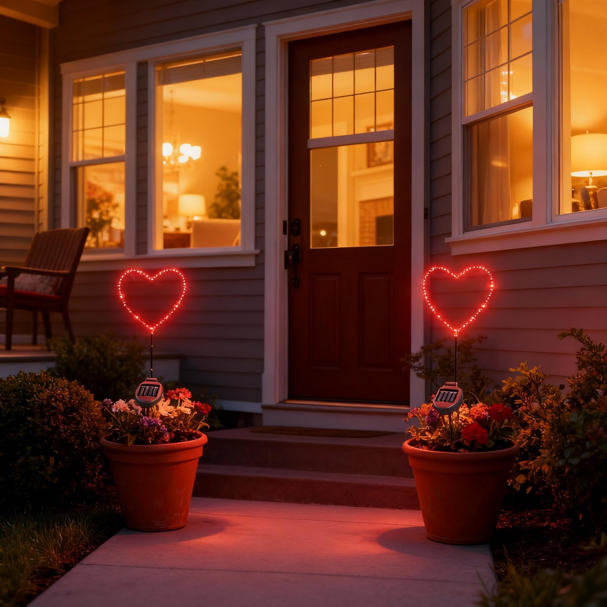 Touch Of ECO Valentines heart lawn decor stake brightens outdoor spaces.