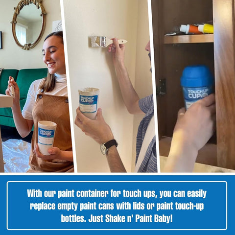 Touch Up Cup mixing ball inside keeps paint evenly mixed.