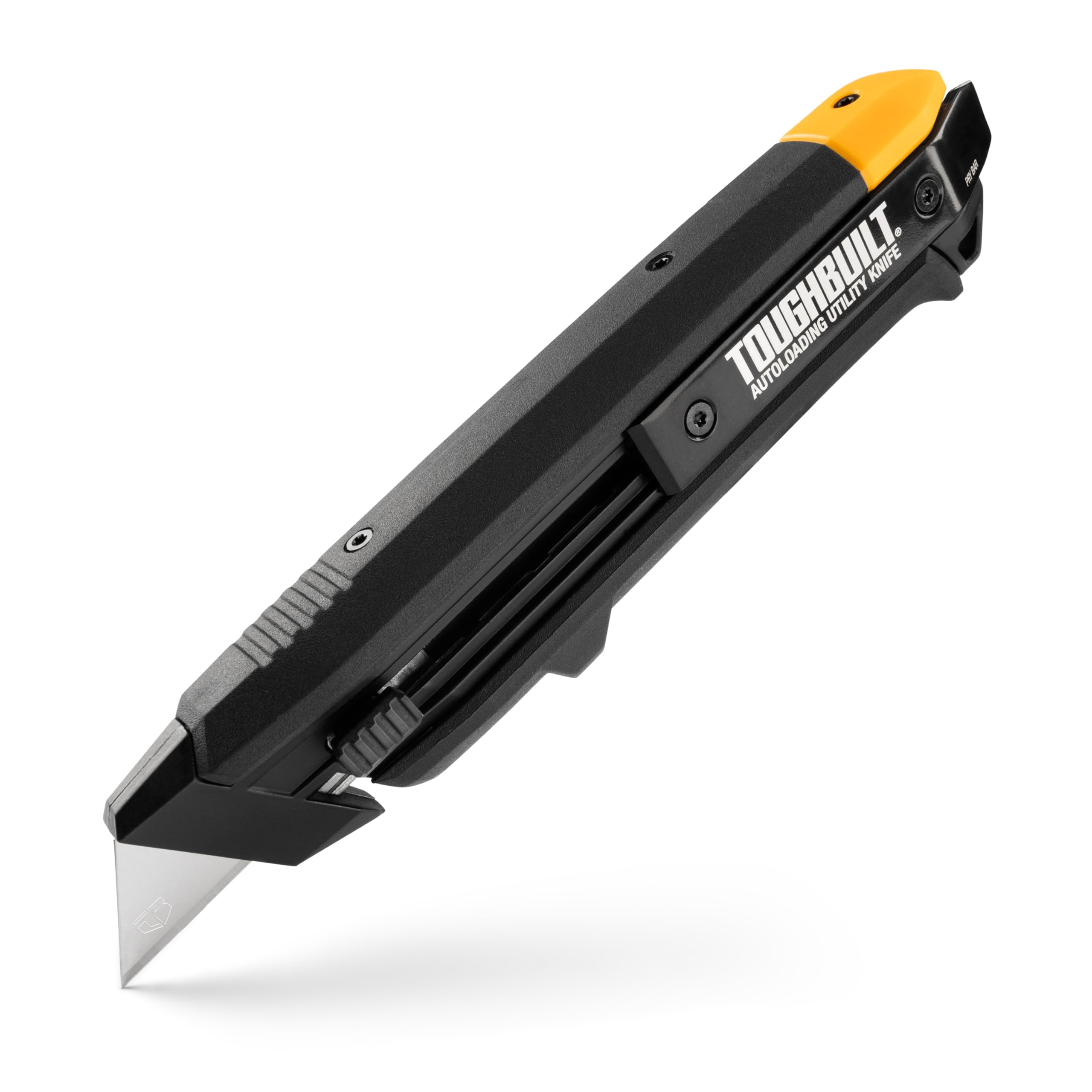 ToughBuilt autoloading knife blade magazine close-up for fast blade changes