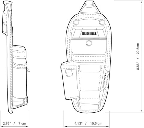 Compact jobsite setup with ToughBuilt ClipTech pouch